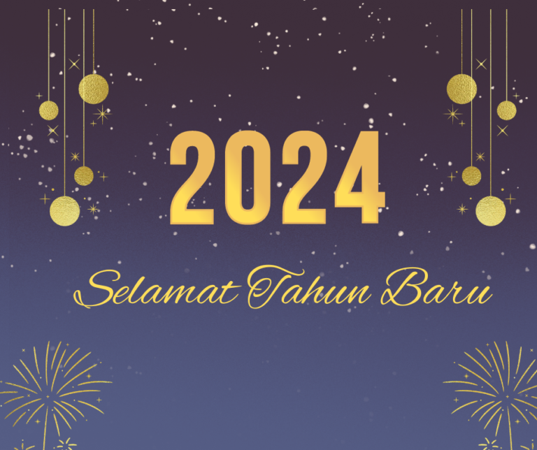 Blue Gold Illustration Happy New Year Facebook Post